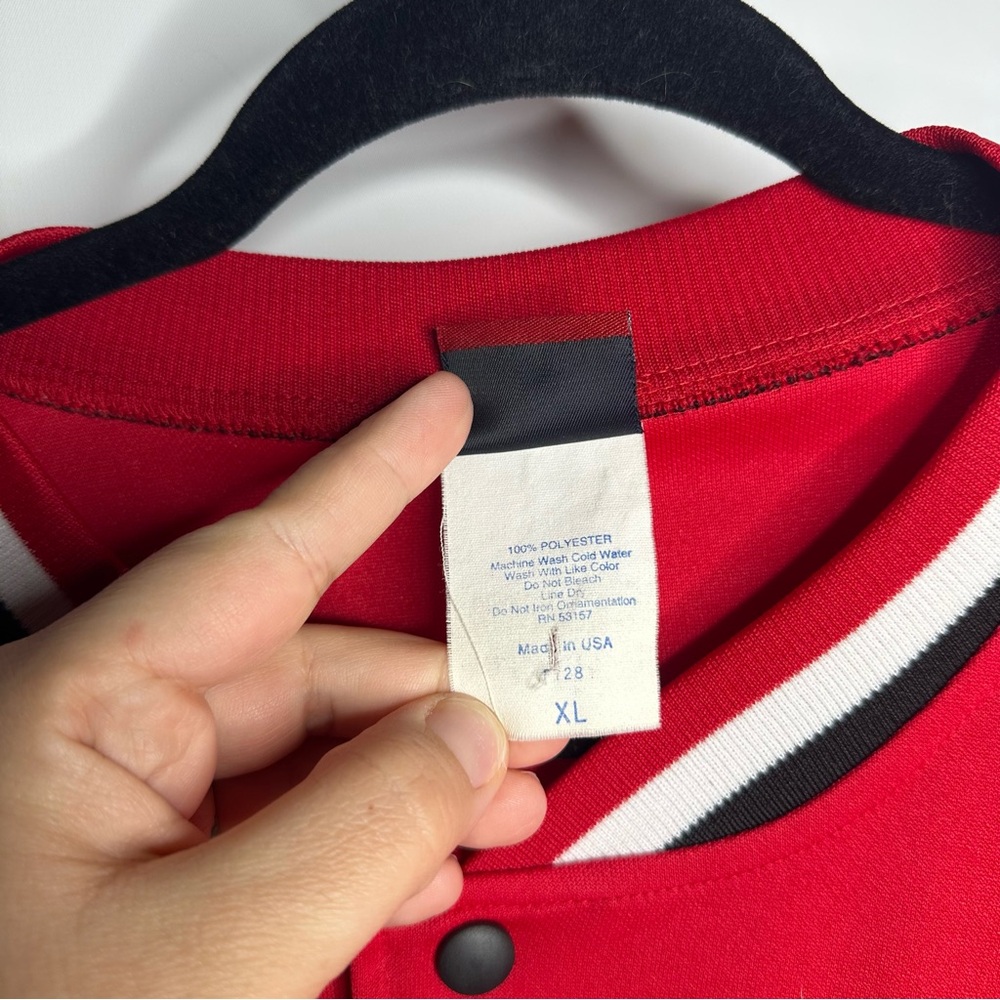 Majestic Chicago Bulls Warm Up Jacket J. Williams Size XL Vintage - Picture 6 of 10